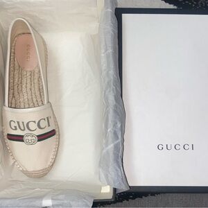ONE SHOE Gucci Logo Canvas Espadrille Shoe 8.5